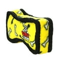 thumbnail image 2 of Tuffy Jr Bone2 Yellow Bone Print Durable Plush Dog Toy, 2 of 8