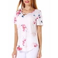 thumbnail image 2 of SAYFUT Womens O-Neck Sexy Backless Solid Color Short Sleeve T-Shirt Summer Cold Shoulder Sleeveless Loose Top Blouse T-Shirt, 2 of 6