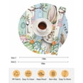 thumbnail image 6 of 13 Inch Round Placemats Set of 4, Blue Green Easter Bunny Non Slip Heat Insulation PP Table Mats, Spring Easter Eggs Floral Wooden Washable Place Mats for Kitchen Dining Party Table Decor, 6 of 7