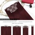thumbnail image 3 of Extensiones de cabello Moresoo Burgundy Clip in Human Hair 150g, 3 of 9