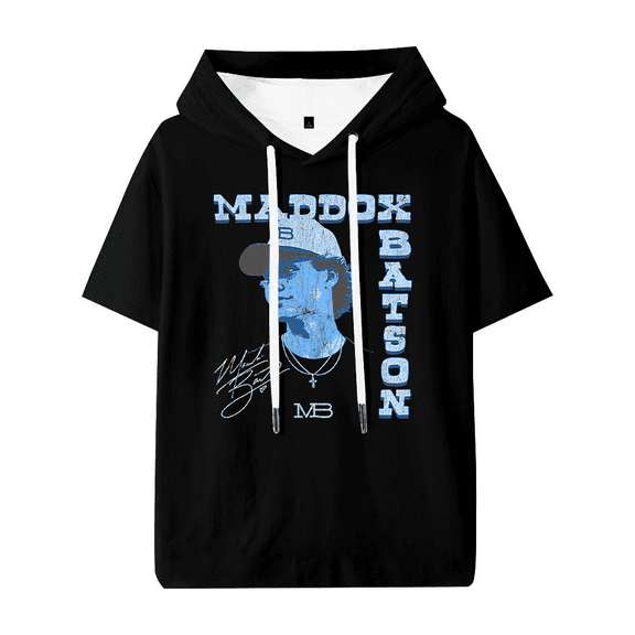Maddox Batson Photo Hooded T-shirt Women Men Short Sleeve Tee Casual Fashion Tops