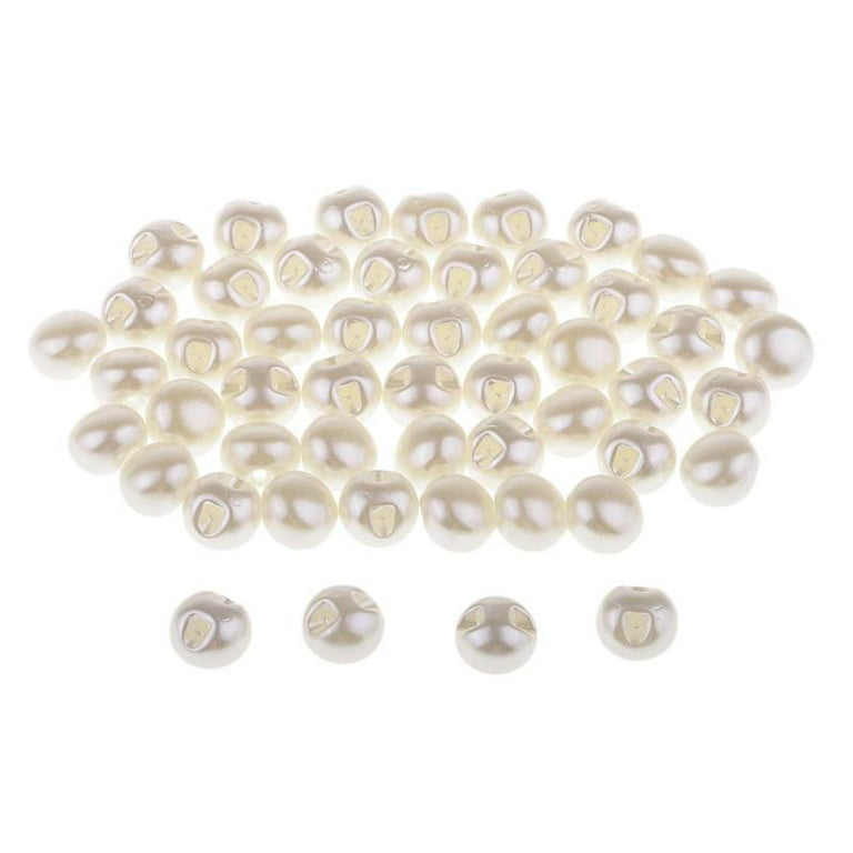  WellieSTR 50 Pieces 20mm Large Faux Pearl Buttons Sew on Dress  Crafts,Sewing Buttons Pearl Buttons Pearl Bead Cap Half Ball Dome (Beige) :  Arts, Crafts & Sewing