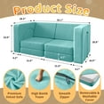 thumbnail image 3 of Kids Sofa Couch 10PCS, Linor Modular Toddler Couch for Playroom, Dutch Velvet Multifunctional Play Couch Sofa for Kids, Ice-Snow Blue, 3 of 8