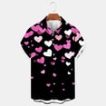 thumbnail image 3 of Valentine T-Shirt for Men Short Sleeve Casual Cuba Beach Summer Button Up Lapel Shirts,Valentines Gift Ideas for Him Shirt, 3 of 3