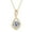 Golden, variant on Stunning 2 Carat D Color VVS1 Moissanite Infinity Pendant Necklace for Women, 925 Sterling Silver Platinum Plated, Gift for Mom Wife Her Birthday Anniversary Valentine‘s Day
