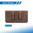 thumbnail image 4 of Phone Belt Holder Case for 7.2" Cell Phones, Horizontal Leather Phone Belt Pouch, Brown, 4 of 6