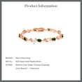 thumbnail image 5 of Gem Stone King 5.08 Ct Green Chrome Diopside White Diamond 18K Rose Gold Plated Silver Bracelet for Women, 5 of 5