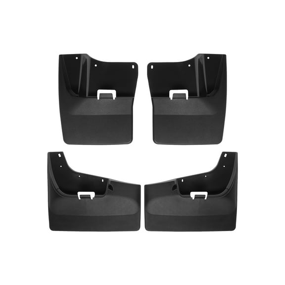 WeatherTech Custom No Drill Splash Guard MudFlaps compatible with 2026-2026 GMC Sierra 2500HD / 3500HD, Front & Rear Set - Black