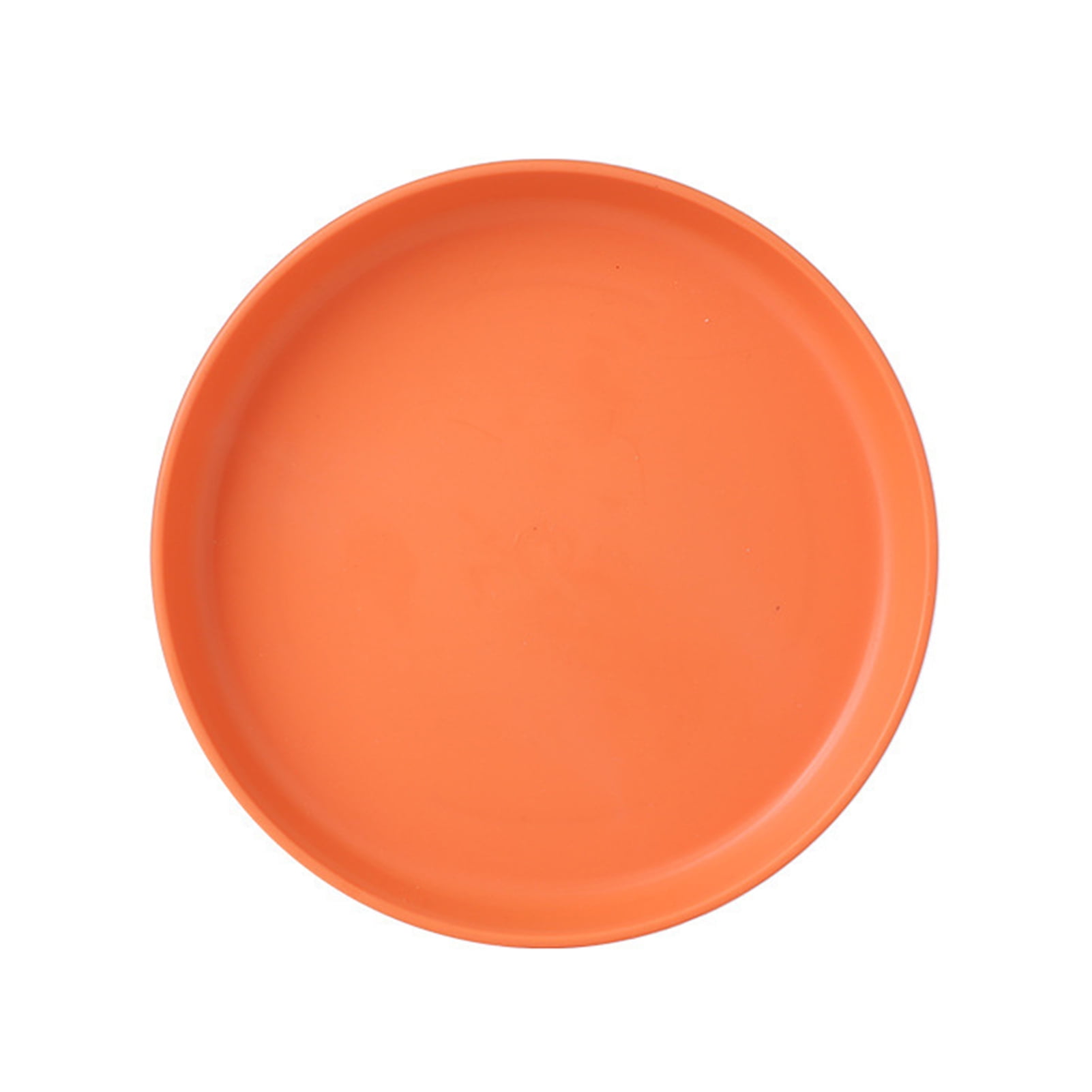 Reusable Hard Plate Round shape Lace Orange 23cm (4 Units)