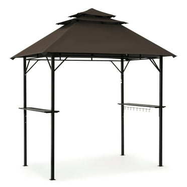 PAMAPIC BBQ Canopy 8 X 5 Ft 3-Tier Waterproof Outdoor Grill Gazebo With Vented Top