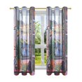 thumbnail image 7 of Yayeee Window Curtains Light Filtering 63"x52" Grommet Panel Pair Home Living Room Decor, Green Boat, 7 of 7
