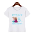 thumbnail image 3 of Camiseta de algodón con estampado de princesas Elsa y Anna de Disney Frozen para niñas, ideal para cumpleaños de 1, 2, 3, 4, 5, 6, 7, 8 y 9 años, 3 of 5