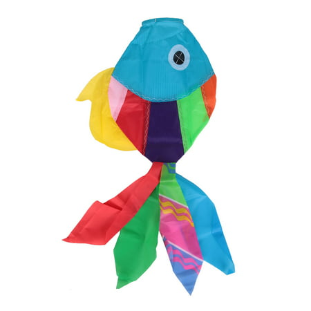 70cm Length Multicolor 3D Kites Cute Fish-type Kite Fly Tail Kite Tails Ripstop Sail Kite