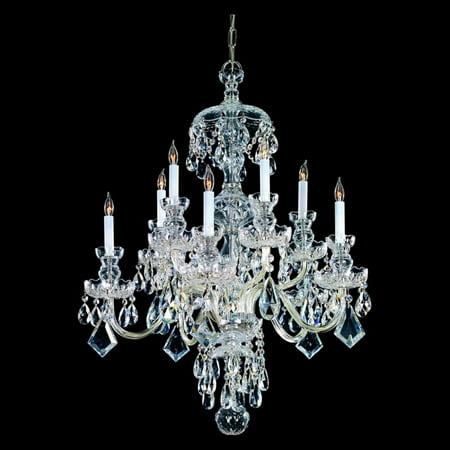 - Crystorama Traditional Swarovski Elements Crystal Chandelier - 28W in.