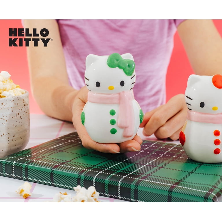 Sanrio Hello Kitty Snowman Ceramic Salt and Pepper Shaker Set