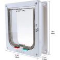 thumbnail image 4 of 4 Way Locking Cat Door, Lockable Cat Flap Doors for Cats and Small Dogs, Installing Easily, Suitable for Glass, Wooden, Brick, Metal Door and Window, Transparent, 4 of 7