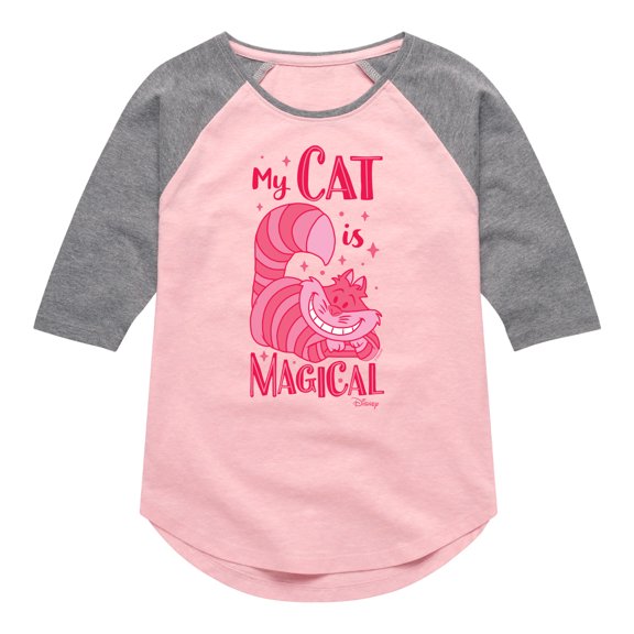 Disney Classics - Cats & Dogs - My Cat Is Magical - Toddler And Youth Girls Raglan Graphic T-Shirt