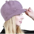 thumbnail image 7 of Minzimin Womens Winter Warm Slouchy Cable Knit Beanie Skull Hat with Visor, 7 of 7