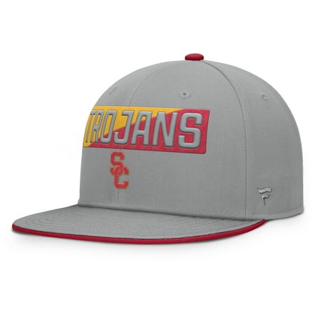 Men s Fanatics Gray USC Trojans Duo Snapback Hat