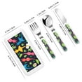 thumbnail image 2 of Saiise Pikmin Print 3 Piece Cutlery Set – Metal, Reusable Children's Knife, Fork & Spoon, Kids-Size, Made from Food-Safe Stainless Steel & ABS Plastic, 2 of 8