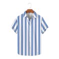 thumbnail image 2 of yillto Striped Shirts for Mens Short Sleeve Button down Loose Lightweight Causal Beach Dressy Tshirts, 2 of 5