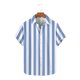 thumbnail image 2 of Camisas de Manga Corta para las Mujeres, Camisa de Botón de Cuello de Vuelta Casual Hecha de 100% Poliéster Ligero para Todo el Uso de Temporada, Camisas de Manga Corta para Hombre, 2 of 9