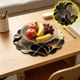 thumbnail image 5 of Black Gold Ginkgo Pattern Reusable Table Placemat, Stain Resistant Easy-Clean Textile, Delicate Metallic Leaf Detail, Elegant Table Ornament for Daily Home Dining & Upscale Kitchen Table Layout, 5 of 7