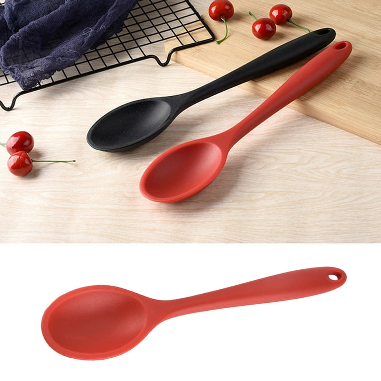 Cooking Tools and Utensils, Silicone Spoon for Scooping Scraping and  Mixing, Heat and Stain Resistant, Dishwasher Safe, Soft Pink 