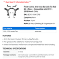 thumbnail image 2 of Front Control Arm Sway Bar Link Tie Rod Kit 6 Piece - Compatible with 2013 - 2015 Honda Civic 2014, 2 of 2