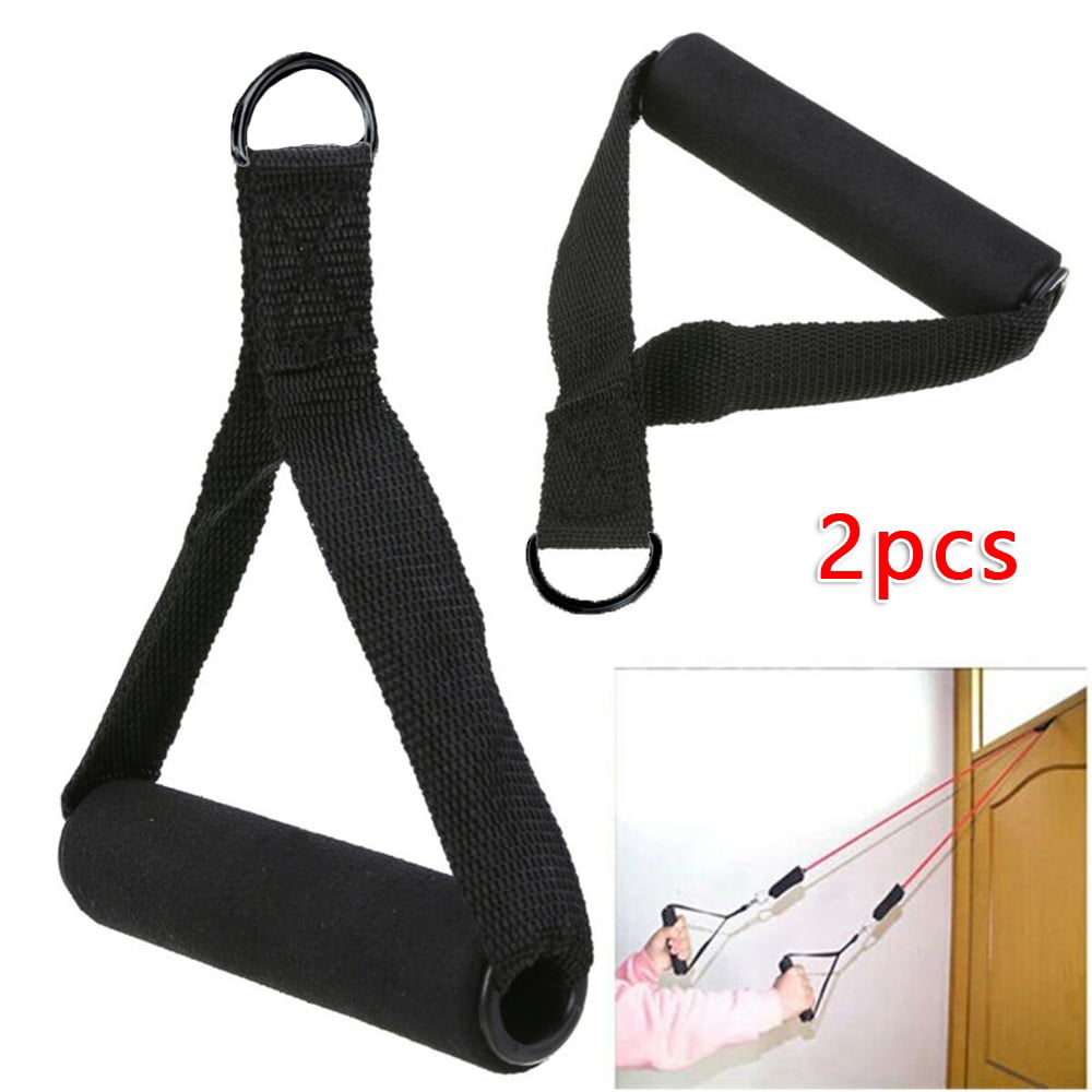 2pcs Cable Rope Gym Handle Fitness Bar Attachment Optional Resistance Training 
