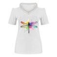 thumbnail image 3 of Camisetas Casuales para Mujeres Correa de Hombro de Verano Camiseta con Cuello en V, Manga Corta Top Ligero para el Hogar Y la Fiesta, 3 of 7