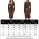 thumbnail image 2 of Vestido con estampado navideño para mujer Vestido de fiesta de año nuevo elegante y ajustado Ygjytge Marrón T XL para Mujer, 2 of 8