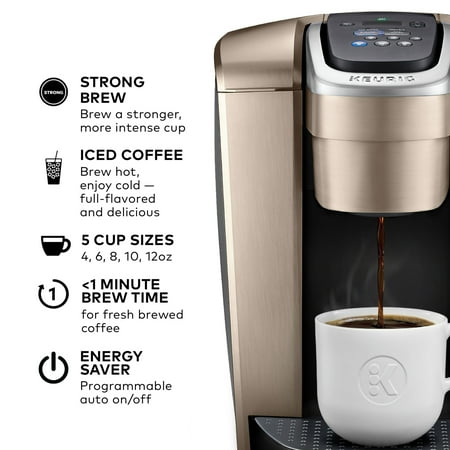 Keurig - K-Elite Single-Serve K-Cup Pod Coffee Maker - Brushed Gold