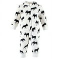 thumbnail image 3 of Hudson Baby Unisex Toddler Plush Jumpsuits, Moose Zipper, 3T, 3 of 4