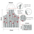 thumbnail image 7 of Gray Christmas Cardinal Bird Apron-Garden Aprons for Women with Pockets-Cotton Linen Waterproof Kitchen Cooking Gardening Aprons Adjustable for Kitchen,Cooking,BBQ and Salon 32"x27", 7 of 7