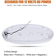 Facon LED RV Dome Light, 9-1/4'' Length Oval Pancake Light, 12 Volt Interior Ceiling Dome Light with On/Off Switch for RV Motorhomes Camper Caravan Trailer Boat