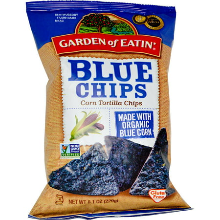 Garden of Eatin', Corn Tortilla Chips, Blue Chips, 8.1 oz (pack of