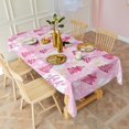 thumbnail image 3 of Pink Christmas Tree Pattern Rectangle Tablecloth 60"x102",Waterproof Polyester Rectangle Table Cloth, Wipeable Spillproof Polyester Tablecloth for Dining, Camping, Indoor and Outdoor, 3 of 6