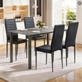 thumbnail image 2 of Dining Chairs Set of 4, Paproos PU Leather Kitchen Chairs with Metal Legs, Modern Dining Room Side Chairs Set with High Back for Kitchen Living Room, Black(Table Not Included), 2 of 10