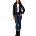 thumbnail image 2 of Abrigo corto de plumas para mujer INSPIRE CHIC, ligero y empaquetable, con capucha, invierno, talla 3XL, negro, 2 of 5