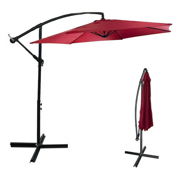 Sombrilla para Jardín con Brazo Lateral Rojo de 2.7 m | Resistente al Sol, Ajustable y Elegante KECOMPRAS SOMBRILLA PARA JARDIN BRAZO LATERAL