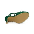 thumbnail image 3 of BLISSFUL STEP Women's Strappy Platform Slingback Stiletto Heels Sandals Green 6, 3 of 8