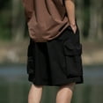 thumbnail image 6 of adviicd Cargo Shorts for Men Relaxed Fit Men's Hiking Cargo Shorts Quick Dry Lightweight Outdoor Tactical Shorts for Men(Black,L), 6 of 7