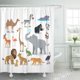 thumbnail image 1 of ABPHQTO Especies de fauna africana animales lindos depredadores del sur planos camello cebra rinoceronte cortinas de ducha de baño 152x180 cm ABPHQTO PKNMT60x72Shower-3613, 1 of 2