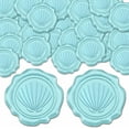 thumbnail image 2 of 1 set 1 box 25pcs Seashell Wax Stamp Stickers Sea Shell Sealing Stickers Ocean Blue Adhesive Envelope Wax Seal Sticker Label Decor for Invitation Card Envelope Summer Beach Birthday Party Scrapbook, 2 of 8