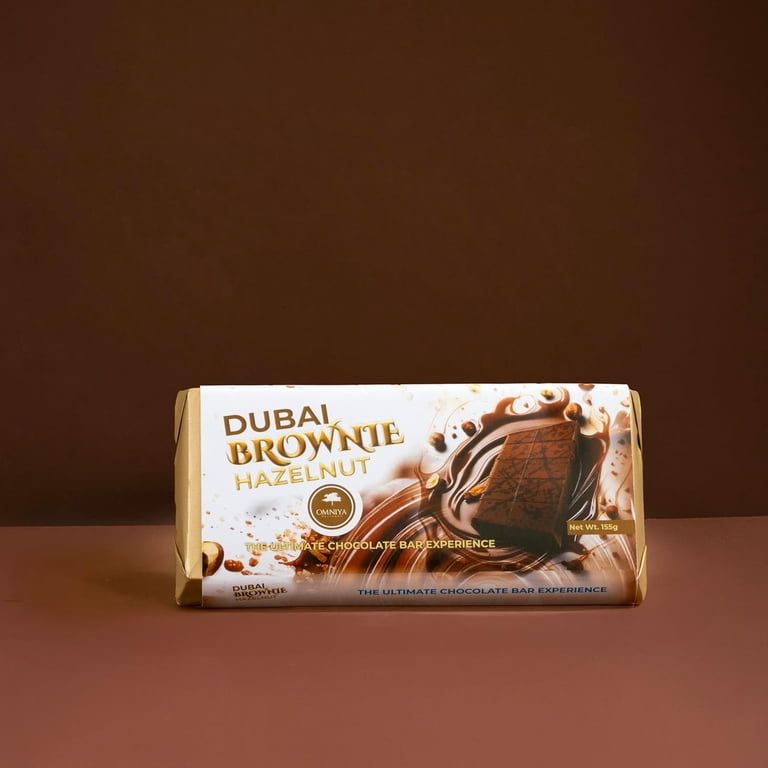 Dubai Viral Kunafa Chocolate Bar, Hazelnut Brownie, 150 Grams