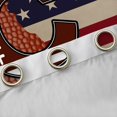 thumbnail image 4 of Manfei Football Letter C Kitchen Curtains, American Flag Rugby Black Out Curtains Pack of 2 (42x63 Each), Brown Red White, 4 of 6