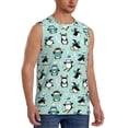 thumbnail image 2 of Balery Winter Skiing Penguin Camisetas sin mangas para hombre, absorbe la humedad y protege contra el mal olor.-Small, 2 of 7