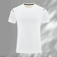 thumbnail image 2 of Rggeeun Men's Tee Shirts Solid Color Short Sleeve O-Neck Top Shirt For Casual Wear And Outdoor Sports Comfortable And Breathable Ideal For Spring And Summer Activities,White,XXL, 2 of 6