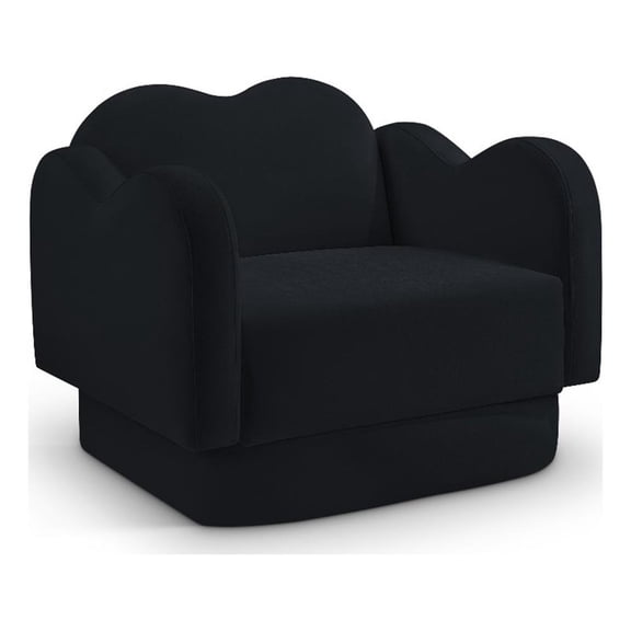 Meridian Furniture Bloom Black Velvet Chair